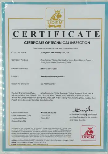 Technical Inspection Certificate